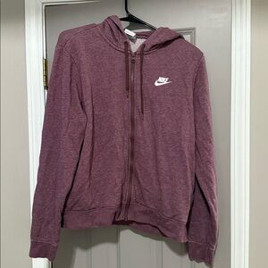 Nike Burgundy Zip-Up Jacket.
